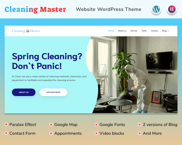 Cleaning Master – Website WordPress Theme