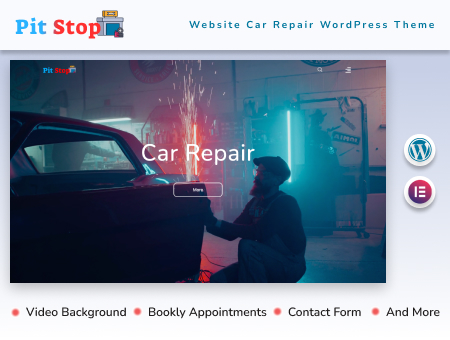 Pit Stop – Car Repair Website WordPress Theme